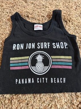 Ron Jon Surf Shop womans Black Pineapple Tank Top